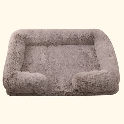 Petorest Large Plush Dog Bed – Thick, Cozy & Washable Winter Pet Sofa