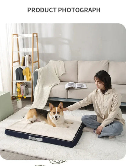 Petorest Plush Memory Foam Dog Bed – Orthopedic, Washable & Non-Slip