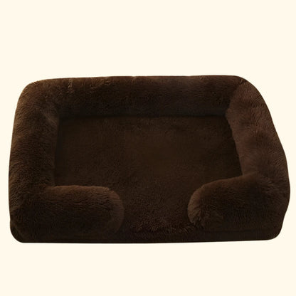 Petorest Large Plush Dog Bed – Thick, Cozy & Washable Winter Pet Sofa