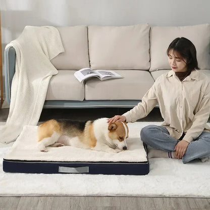 Petorest Plush Memory Foam Dog Bed – Orthopedic, Washable & Non-Slip